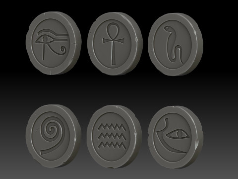 Stylized Coins Egypt 3D 模型