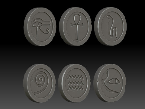 Stylized Coins Egypt 3D 模型