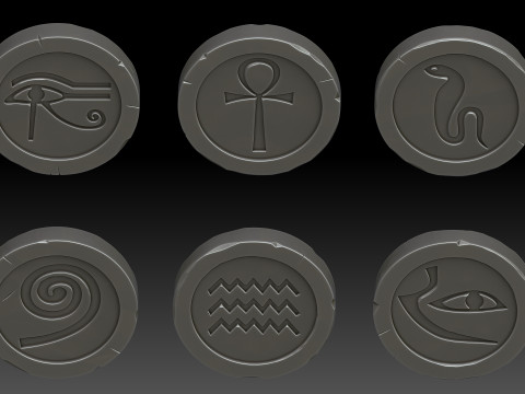 Stylized Coins Egypt 3D 模型