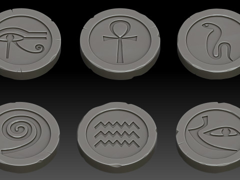 Stylized Coins Egypt 3D 模型