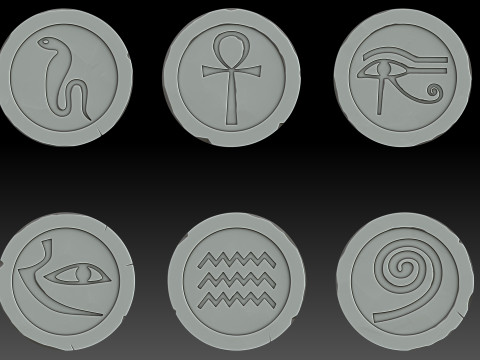 Stylized Coins Egypt 3D 模型