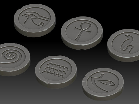Stylized Coins Egypt 3D 模型