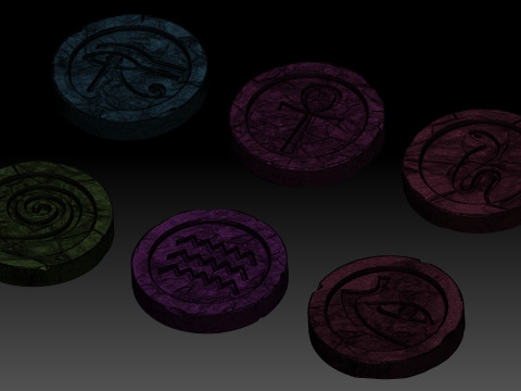 Stylized Coins Egypt 3D 模型