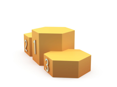 Cartoon podium Modelo 3D