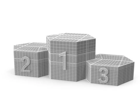 Cartoon podium 3D Model