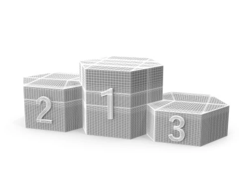 Cartoon podium 3D Model