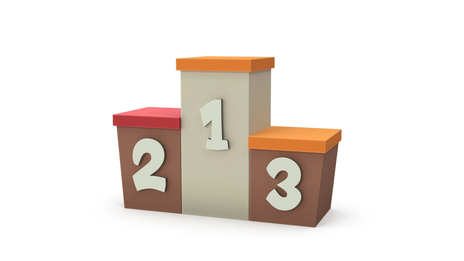 Cartoon award podium 3D Model .c4d .max .obj .3ds .fbx .stl .blend 