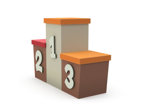 Cartoon award podium 3D 모델