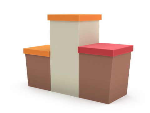 Cartoon award podium 3D 모델