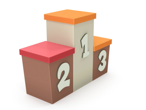 Cartoon award podium 3D 모델