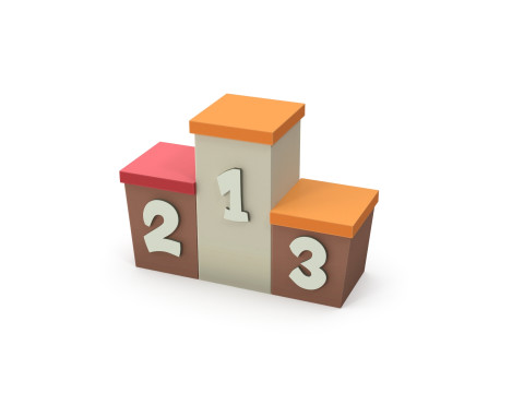 Cartoon award podium 3D 모델