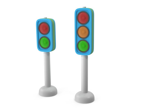 Cartoon traffic lights Modelo 3D