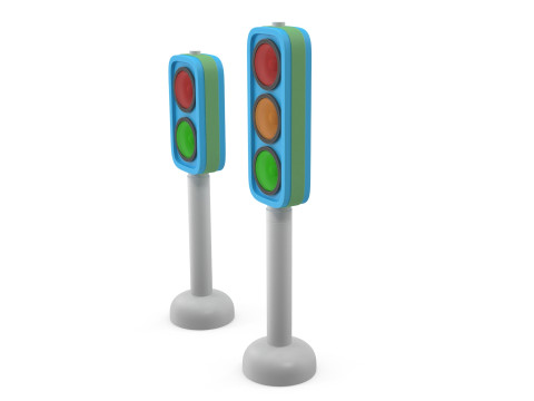 Cartoon traffic lights Modello 3D