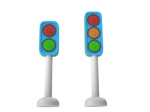 Cartoon traffic lights Modello 3D