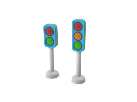 Cartoon traffic lights 3D Model
