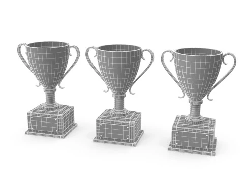 Trophy cups 3D Model