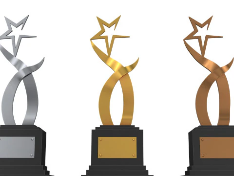 Trophy Stars 3D Model