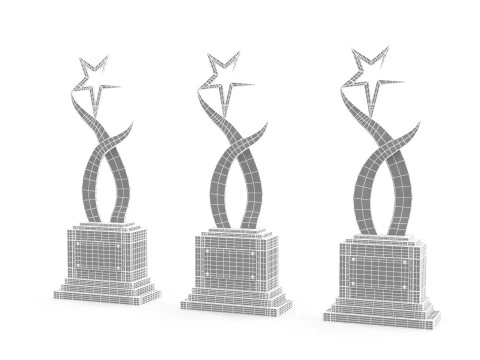 Trophy Stars 3D Model