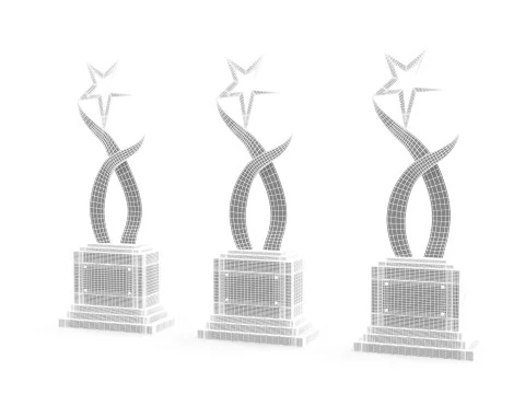 Trophy Stars 3D Model