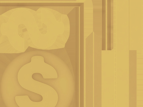 Cash coins and gold bars Model 3D