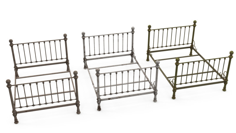 Old bed Modèle 3D .c4d .max .obj .3ds .fbx .stl .blend