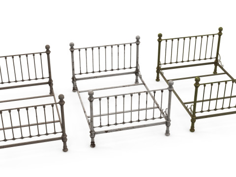 Old bed 3D मॉडल