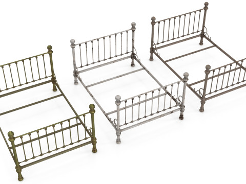 Old bed Modèle 3D
