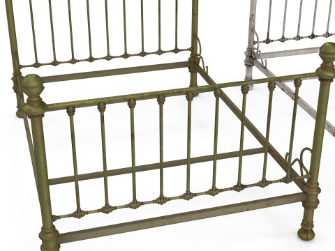 Old bed Modèle 3D