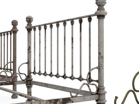 Old bed Modèle 3D