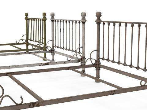 Old bed Modèle 3D