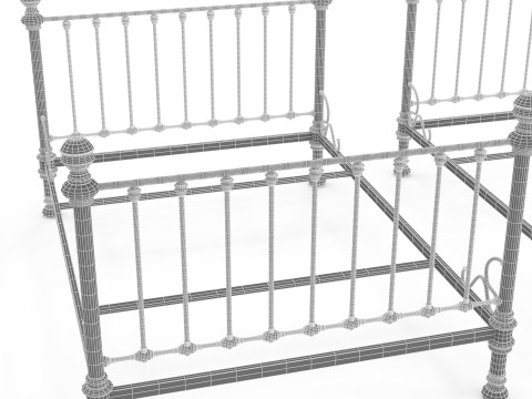 Old bed Modèle 3D