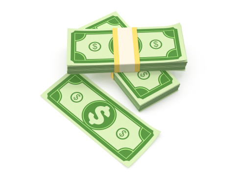 Stylized wad of money 3D मॉडल