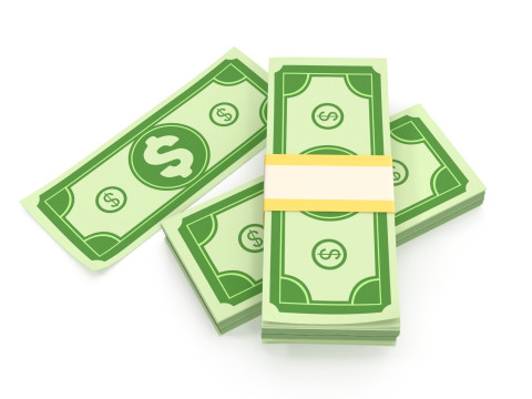 Stylized wad of money 3D मॉडल