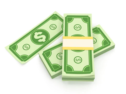 Stylized wad of money 3D Model