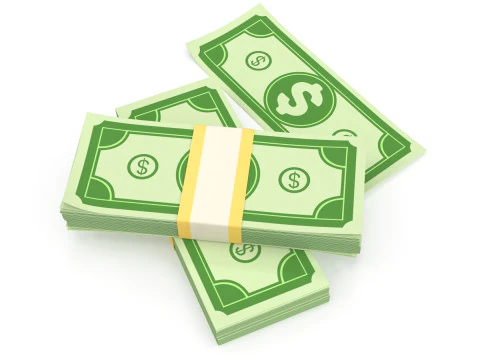 Stylized wad of money 3D Model
