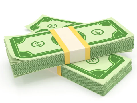 Stylized wad of money 3D Model
