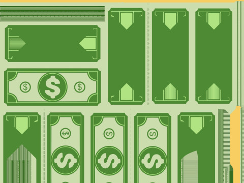Stylized wad of money 3D मॉडल