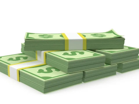 Stylized wad of money 3D Model