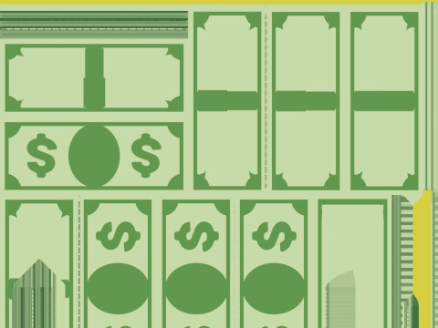 Stylized wad of money Modello 3D