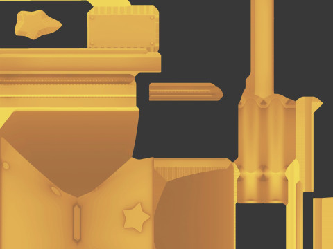 Trophies star 3D Model