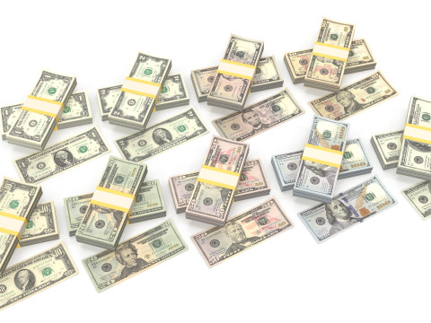 Stacks of dollars 3Dモデル