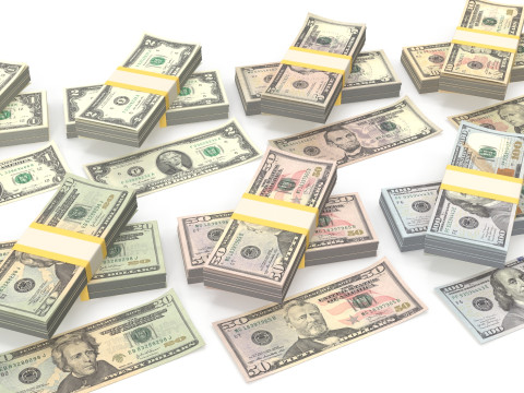 Stacks of dollars 3D मॉडल