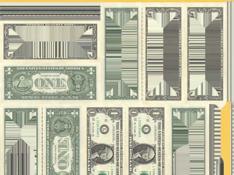Stacks of dollars 3D Model