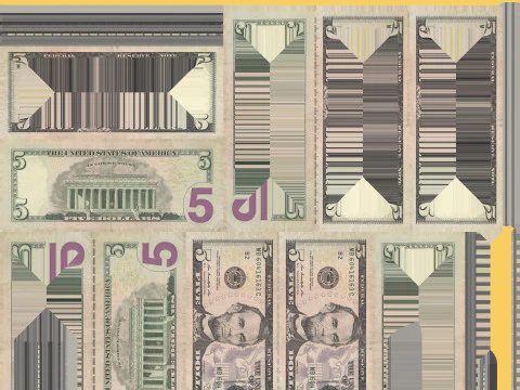 Stacks of dollars 3D Model