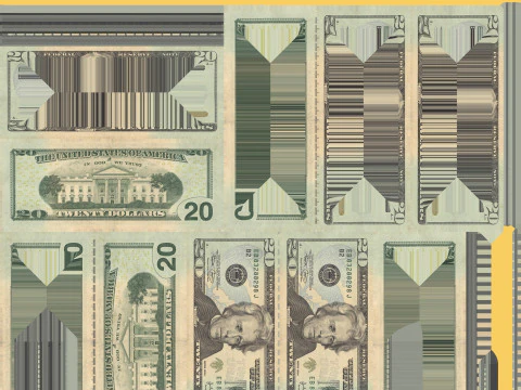 Stacks of dollars 3D Model