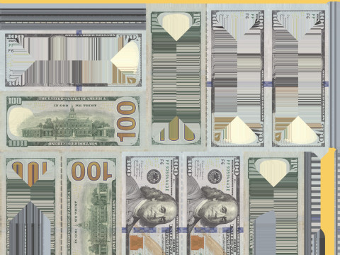 Stacks of dollars 3D मॉडल