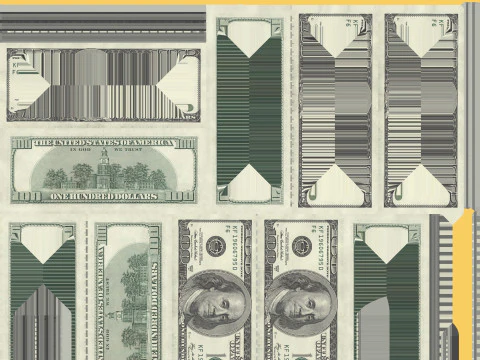 Stacks of dollars 3D Model