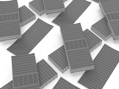Stacks of dollars 3D Model
