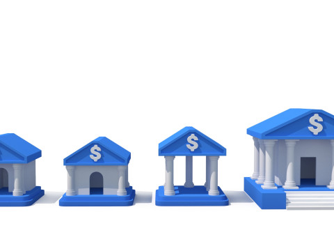 Cartoon banks 3D 모델