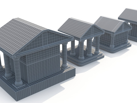 Cartoon banks 3D 모델